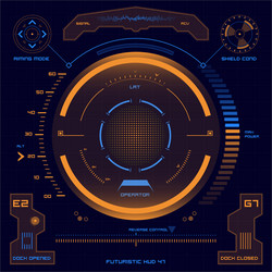 futuristic touch screen user interface hud vector image