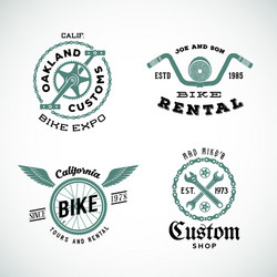 Retro Bicycle Labels & Icons Vector Image