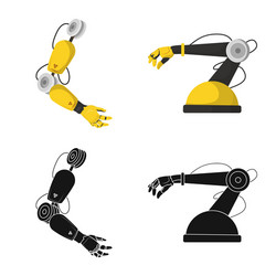 robot and factory symbol vector image
