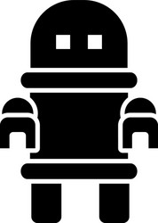 robotics concept robot with round head vector image