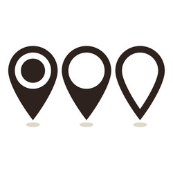 set of map pointers vector image