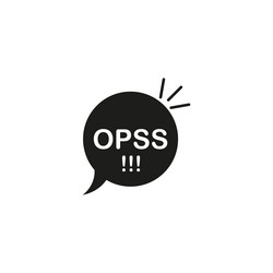 speech bubble with oops text icon vector image