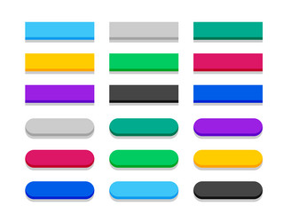3d style empty uiux button icon in collection vector image
