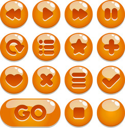 a set of buttons for gaming interfaces vector image
