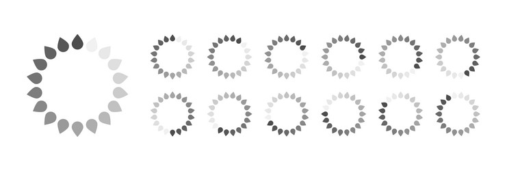 circular loading buffering icons vector image