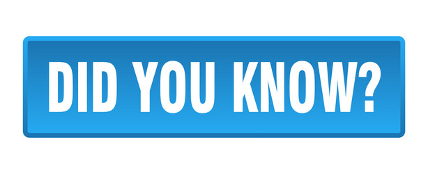 did you know button square blue push vector image