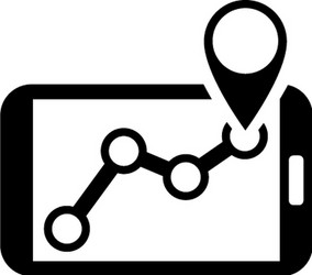 GPS Navigation Icon - Mobile App vector image