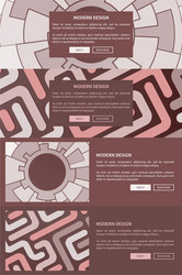 Modern design web pages set vector