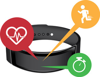 smart watch technology with applications menu vector image