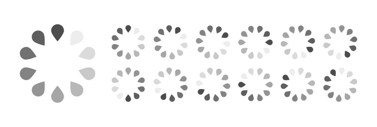 circular loading buffering icons vector image