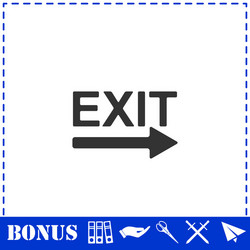 exit icon flat vector image