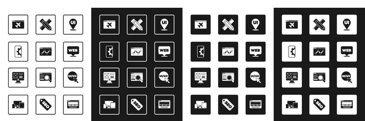 set ui or ux design website statistic vector image