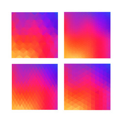 abstract color background set for social media ui vector image