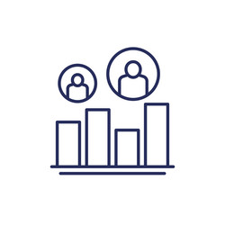 customer segmentation icon line vector