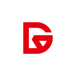 Letter gd square geometric logo Royalty Free Vector Image