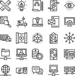 Project management icons 4 vector