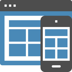 responsive design flat web icon concept vector image