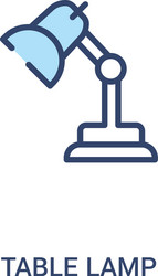 table lamp concept 2 colored icon simple line vector image