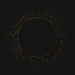 abstract round glowing lights and gold sparkles vector image