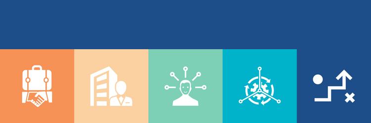 Administration Icon Set - 5 Step Workflow vector image