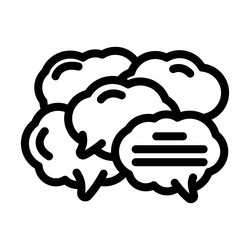 context bubble natural language processing nlp vector image