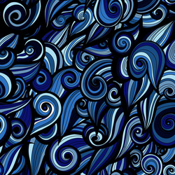 Curl abstract pattern with multicolored waves vector