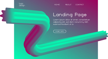 gradient web landing page design vector image