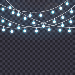 Overlapping Glowing String Lights vector image