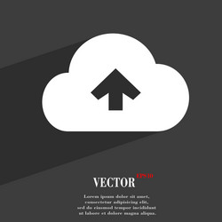 Upload from cloud icon symbol flat modern web vector