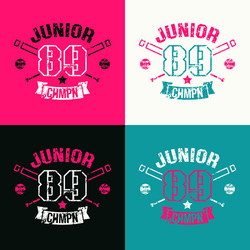 college baseball junior team emblem Vector Image