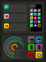 Ui infographics and web elements vector