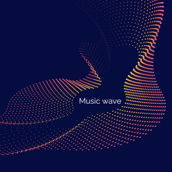 abstract background with dynamic music vector image
