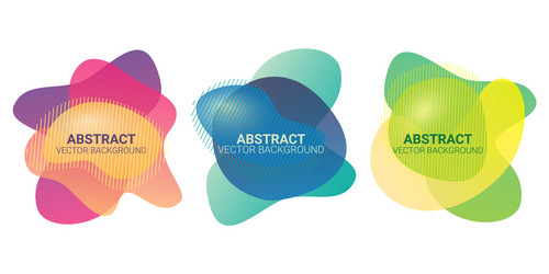 Abstract blur free form shapes color gradient vector