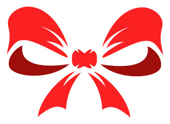 Festive Christmas Bow Decoration Vector Image
