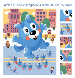find the hidden fragments puzzle game vector image