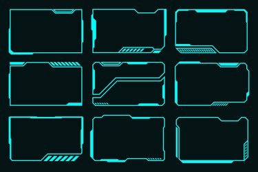 frame hud technology cyberpunk design element vector image