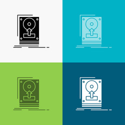 HDD Save Upload Icons vector image