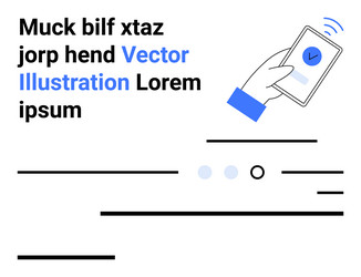 mobile authentication process with hand holding vector image