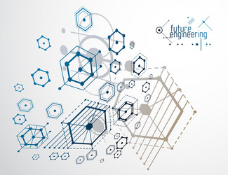 technical plan abstract engineering draft for use vector image
