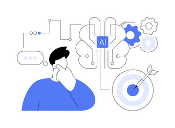 data-driven decision support by ai abstract vector image