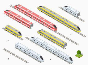 fast modern high speed train vector