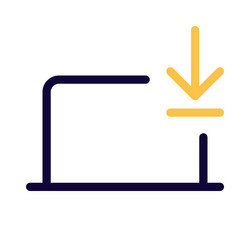 fetching and saving data onto laptop storage vector image