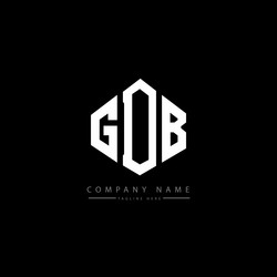 gdb letter logo design with polygon shape vector image