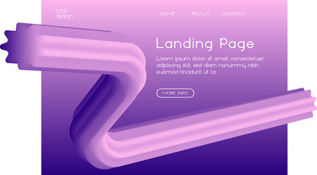 gradient web landing page design vector image
