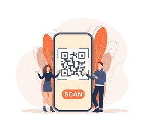 Scan qr code people great design for any purposes vector