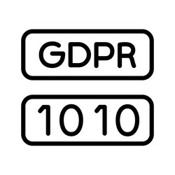 gdpr data icon vector image
