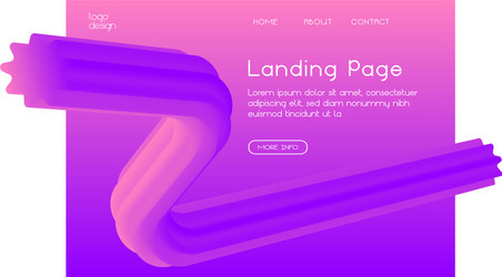 gradient web landing page design vector image