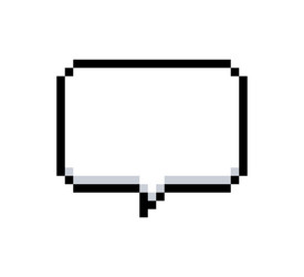 pixel speech bubble text box retro game vector image