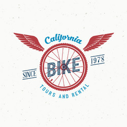 Retro Bicycle Label Vector Image