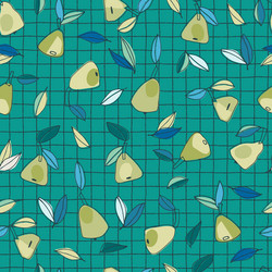 seamless pattern with pears for surface design vector image